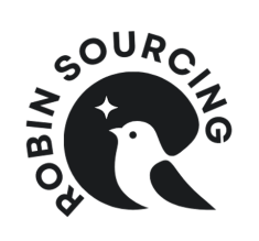 Robin Sourcing logo featuring a minimalist bird design, representing global product sourcing and trusted supplier partnerships.